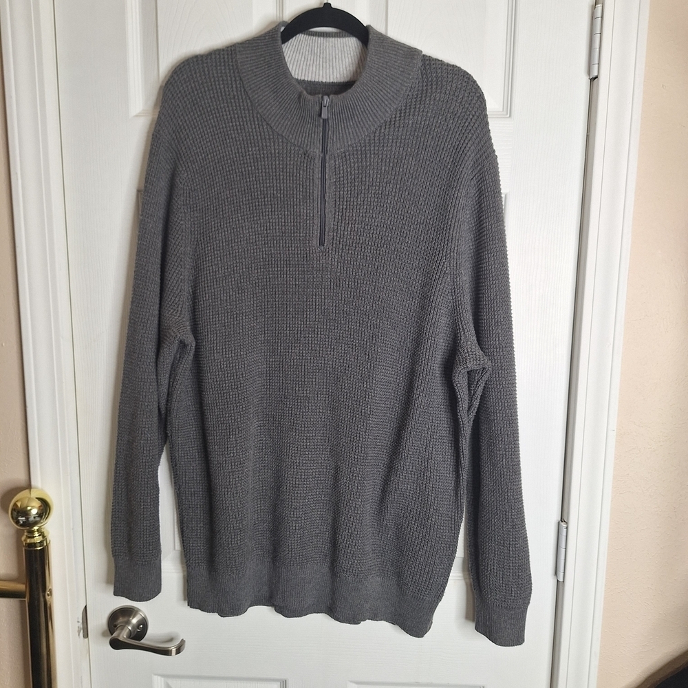 The Normal Brand Men's Charcoal Zip-Up Sweater Size XXL NWT